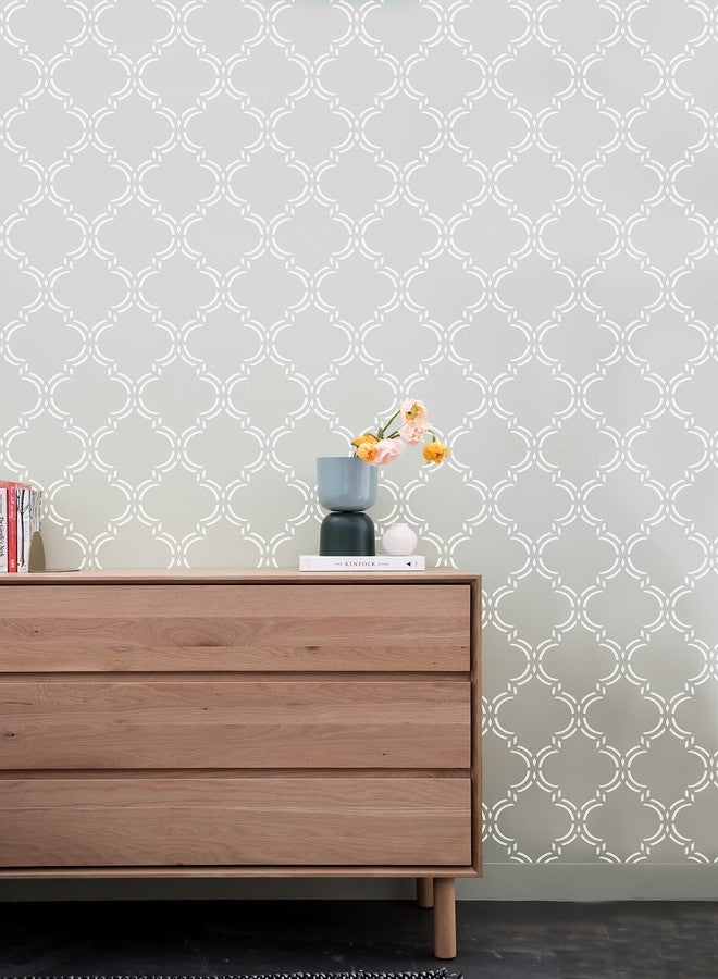 PINKIPO , Moroccan Elegant , (16"x40") XL Stencil, Ethnic Large Wall Stencil, Classic Geometric Wall Stencils for Painting, Stencils for Walls, Moroccan Wall Stencil - Image 4